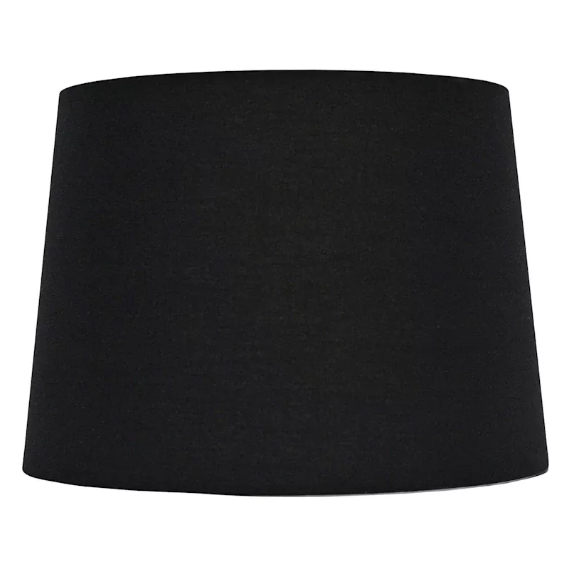 Black Tapered Drum Table Lamp Shade, 10"