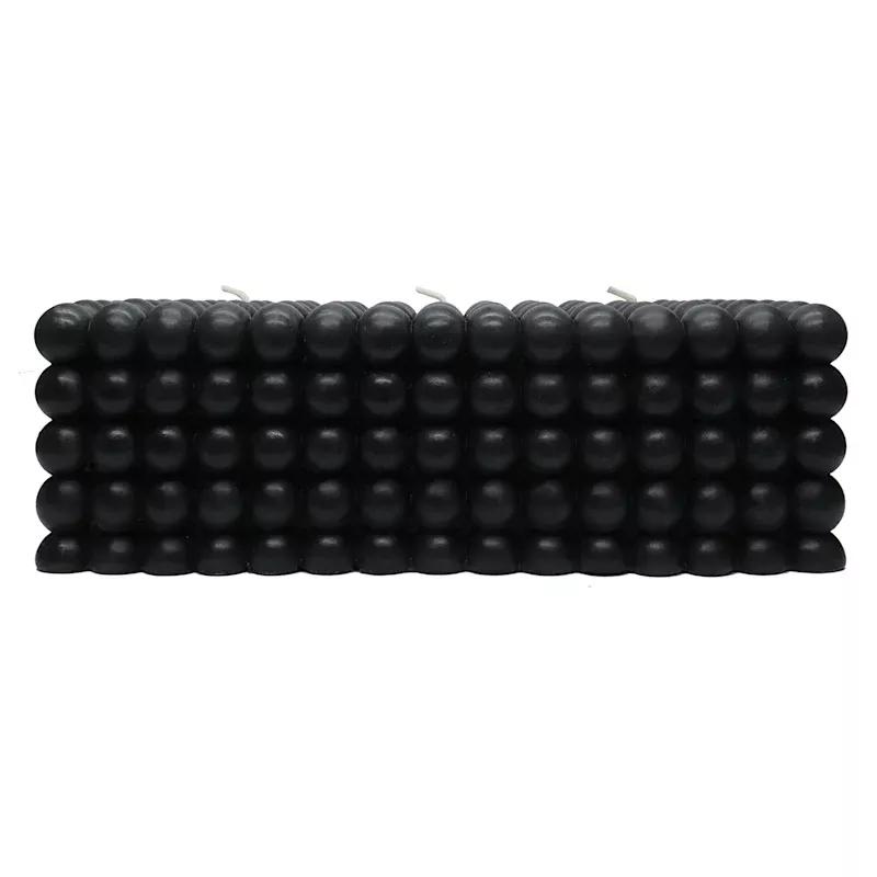 Black Unscented Bubble Bar Candle, 3x3x8