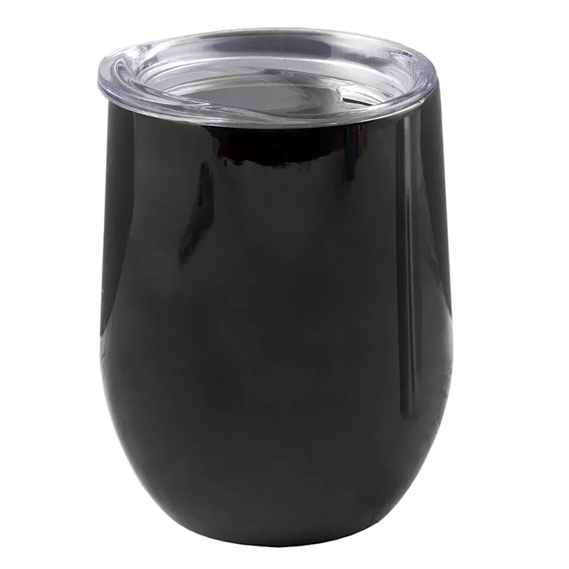 Black Wine Tumbler, 12oz