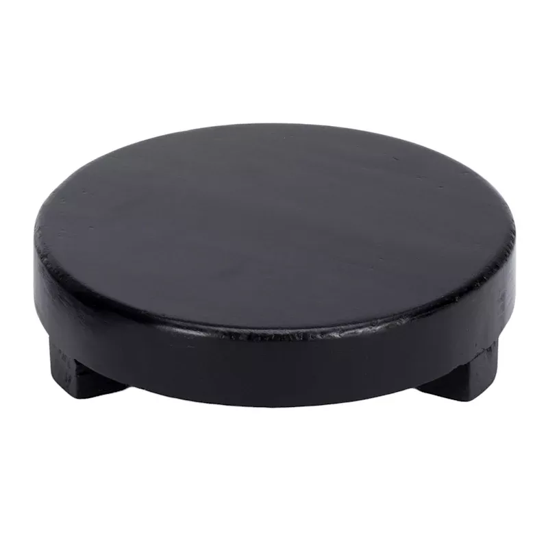 Black Wood Round Riser, 8"
