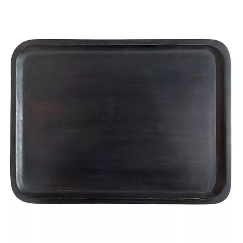 Black Wooden Decorative Tray, Medium