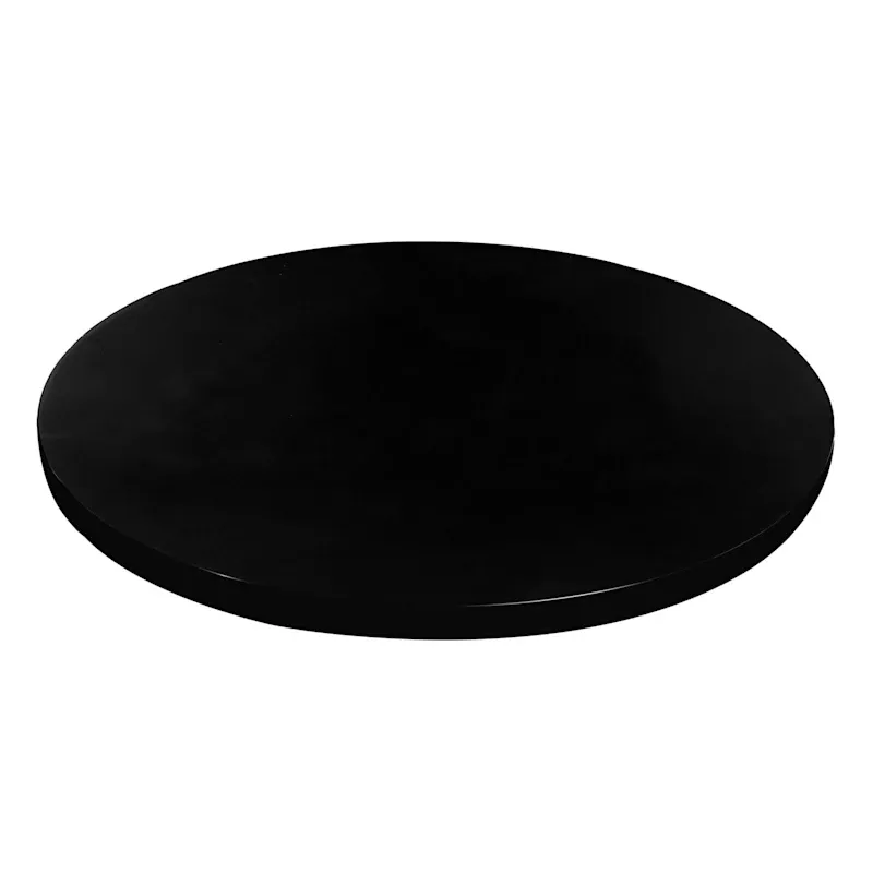 Black Wooden Rotating Lazy Susan