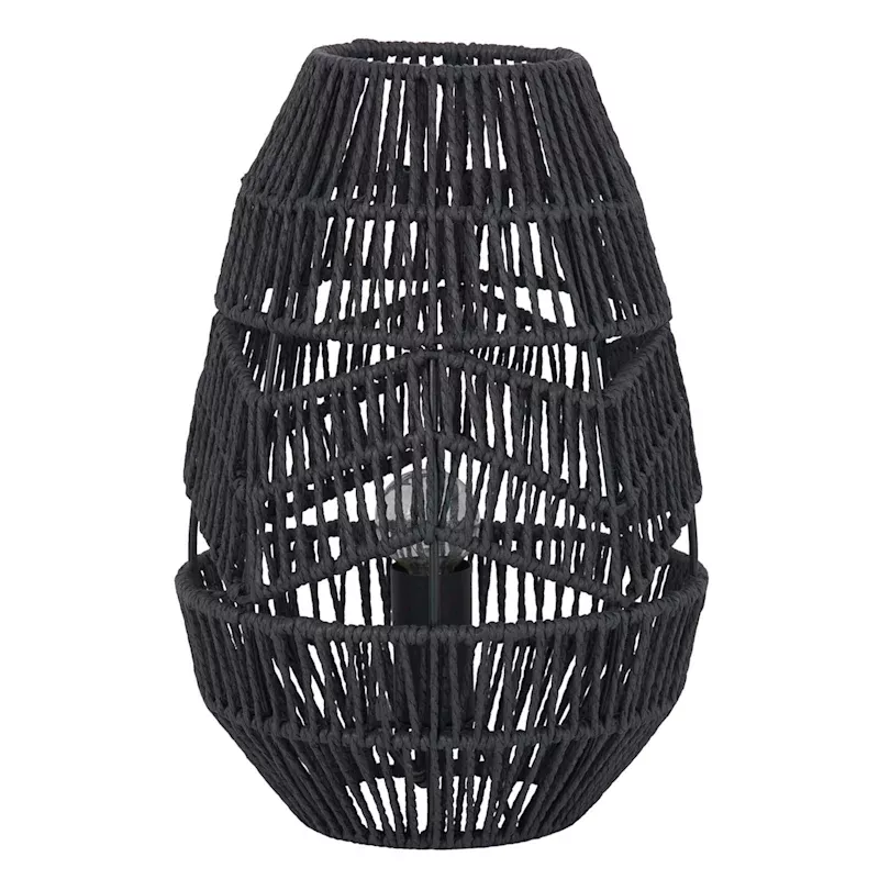 Black Woven Uplight Lamp, 12"