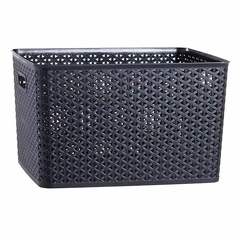 Black Y-Weave Storage Basket, Small