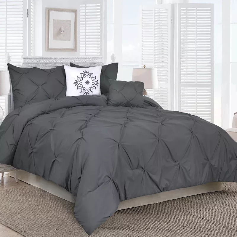 Blanca 5-Piece Grey Comforter Set, King