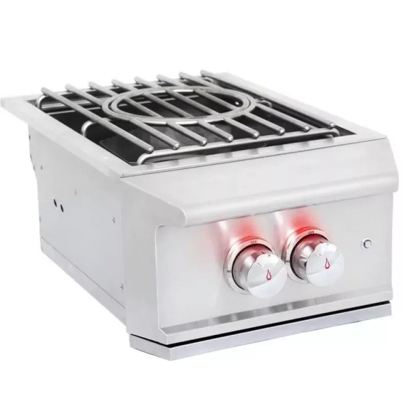 Blaze Professional LUX Built-In Natural Gas Power Burner w/ Wok Ring & Lid – BLZ-PROPB-NG