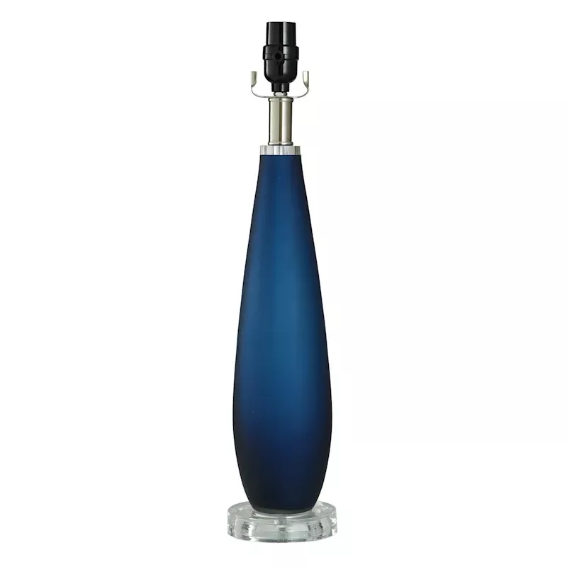 Blue Acrylic Glass Table Table Lamp Base, 22"