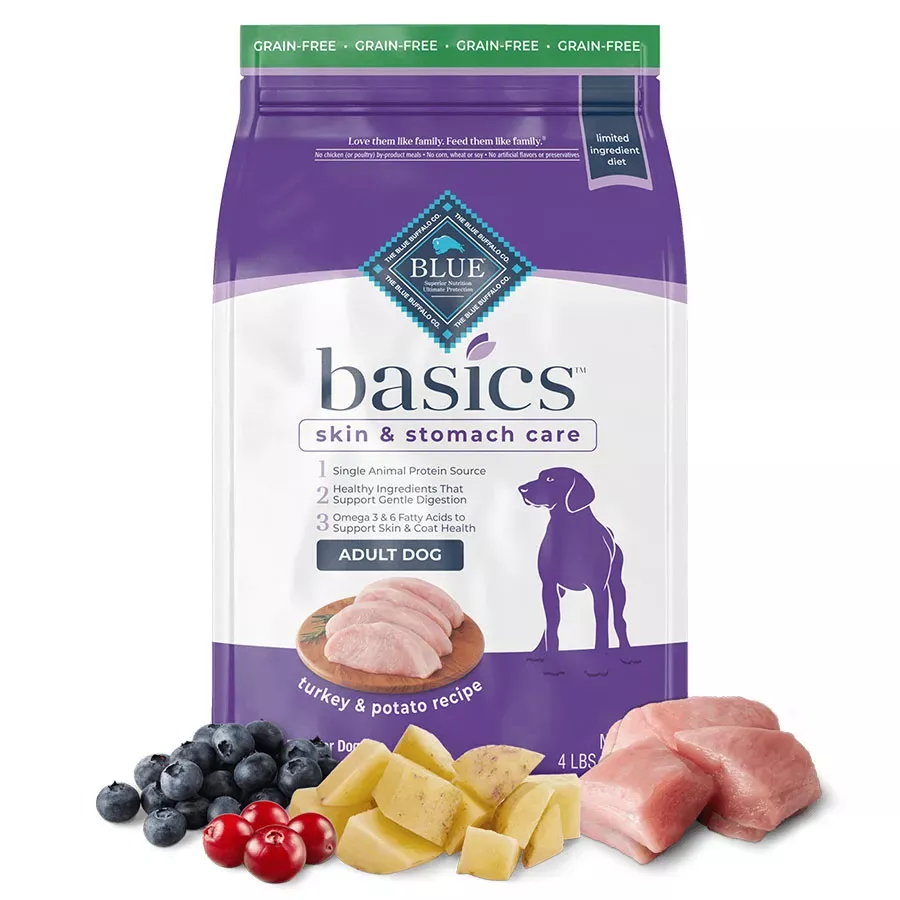 Blue Buffalo Basics Grain-Free Turkey & Potato Recipe Adult Dog Food - 24 lb