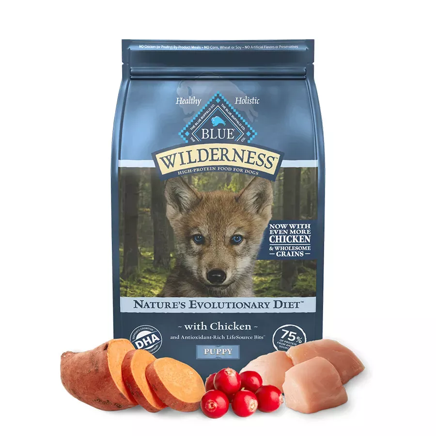 Blue Buffalo Wilderness High Protein Puppy Dog Food - Chicken 28 lb
