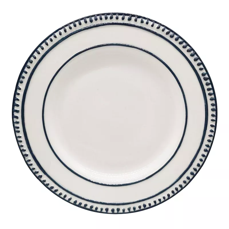 Blue Dot Salad Plate