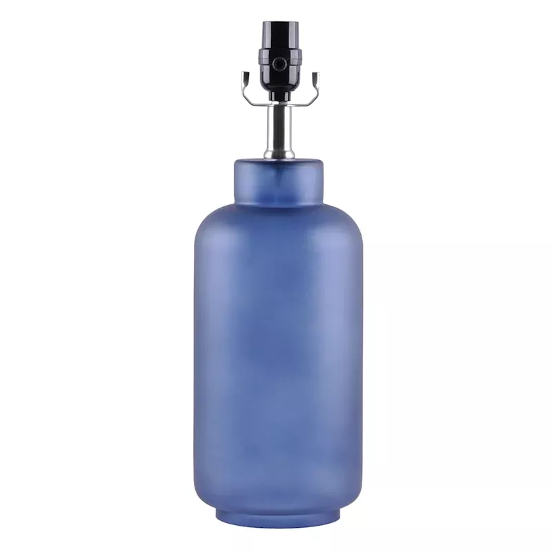 Blue Frosted Glass Accent Lamp, 17"