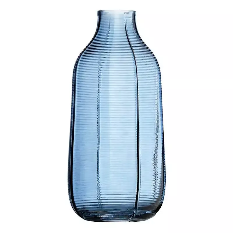Blue Glass Vase, 13"