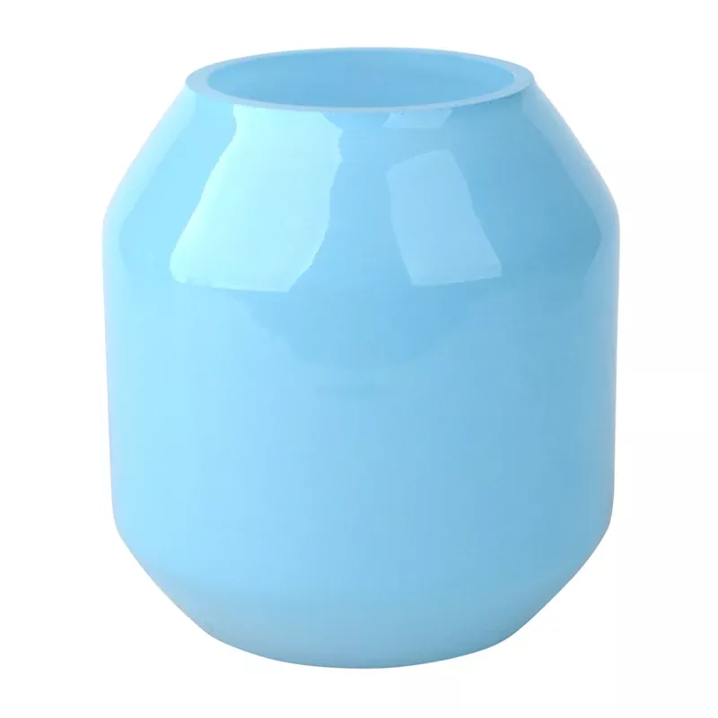 Blue Glass Vase, 6"