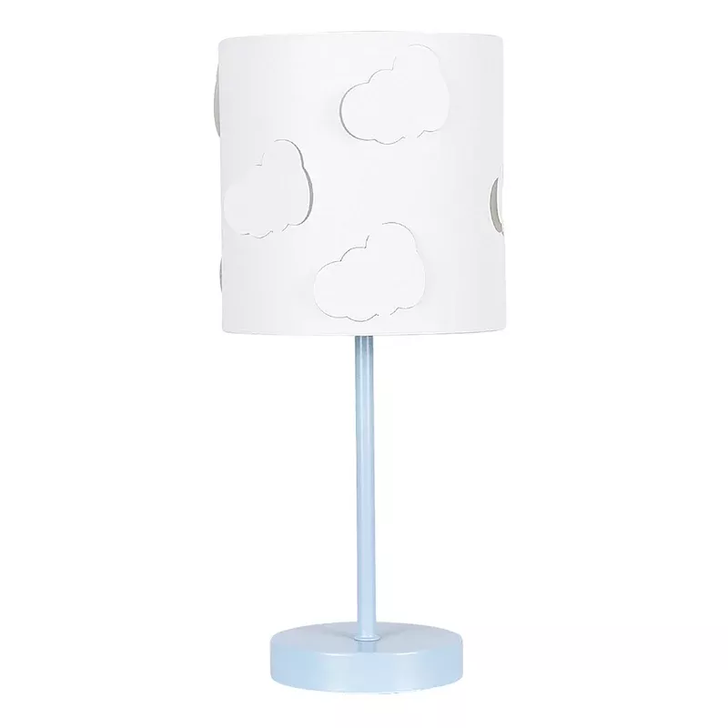 Blue Metal Cloud Lamp with Shade, 15"