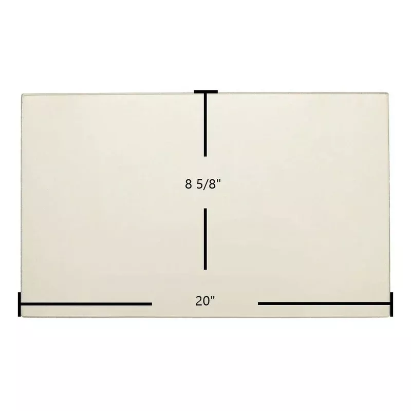 Blue Ridge 7GBRM Door Glass Replacement 20″ x 8 5/8″ High-Temperature Ceramic Glass Panel (7BGBRM)