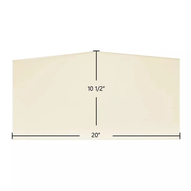 Blue Ridge Insert 7GBRL Door Glass Replacement 20″ x 10 1/2″ Archtop High-Temperature Ceramic Glass Panel (7GBRL)