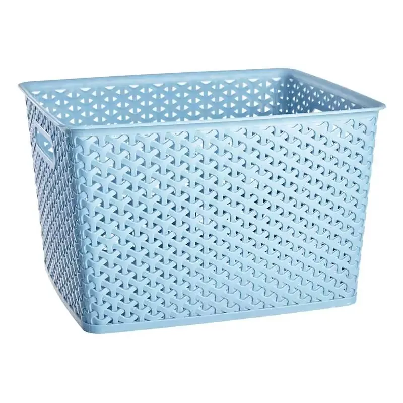 Blue Y-Weave Storage Basket, Large