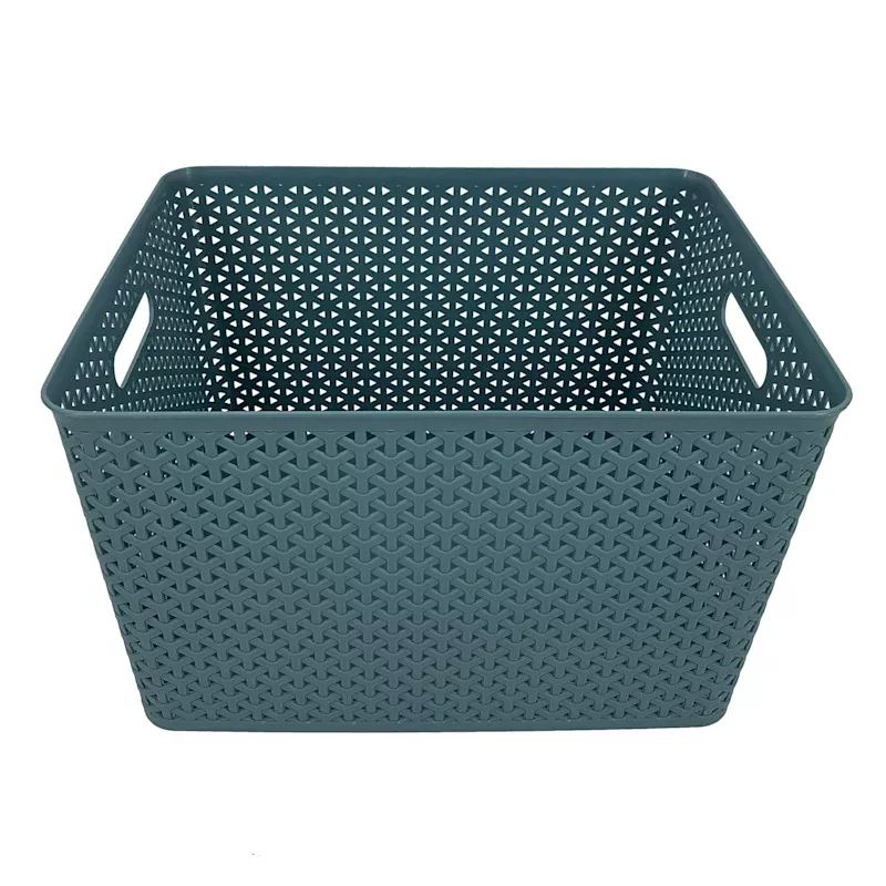 Blue Y-Weave Storage Basket, Small