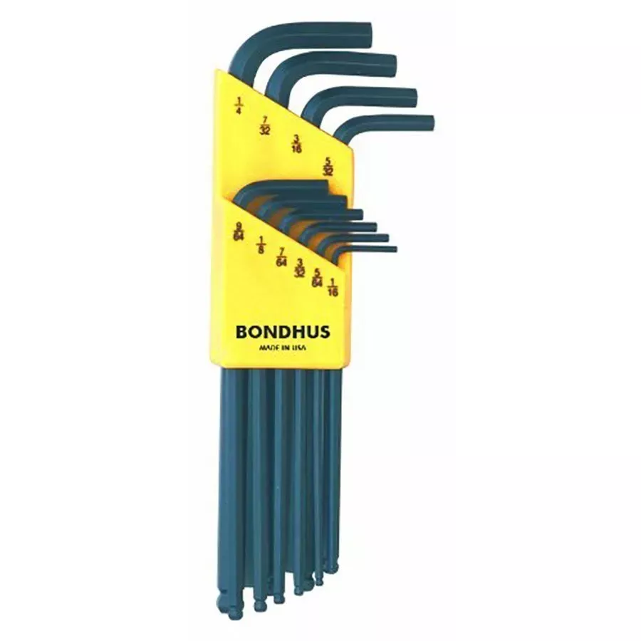 Bondhus Set of 10 Balldriver L-wrenches 1/16-1/4