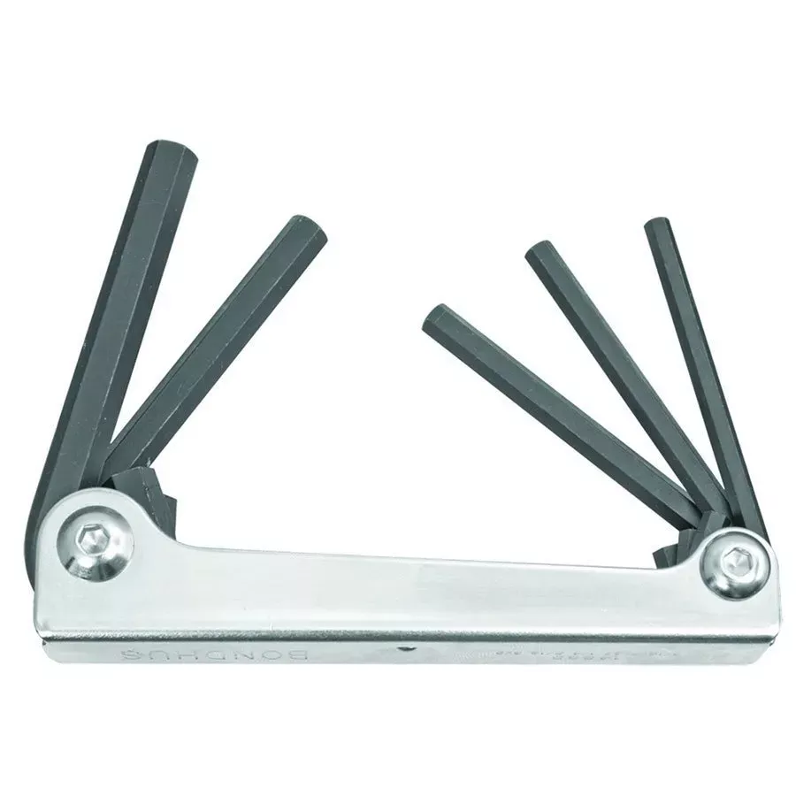 Bondhus Set of 5 Hex Metal Fold-up Tools 3/16-3/8