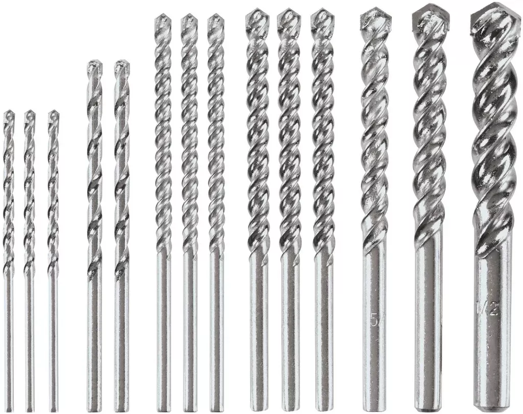 Bosch BM5000 Fast Spiral Straight Shank Masonry Drill Bit Set, 14 Piece