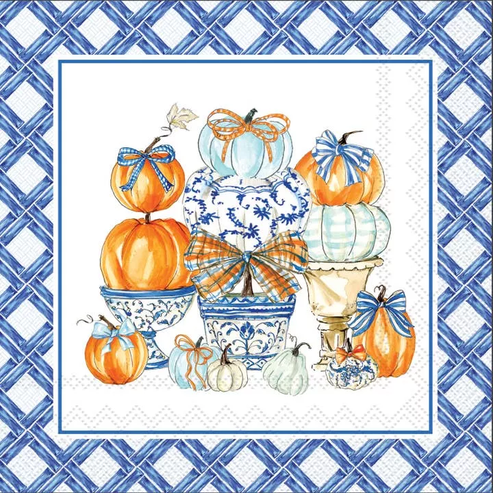 Boston International - Chinoiserie & Pumpkin Cocktail Napkins
