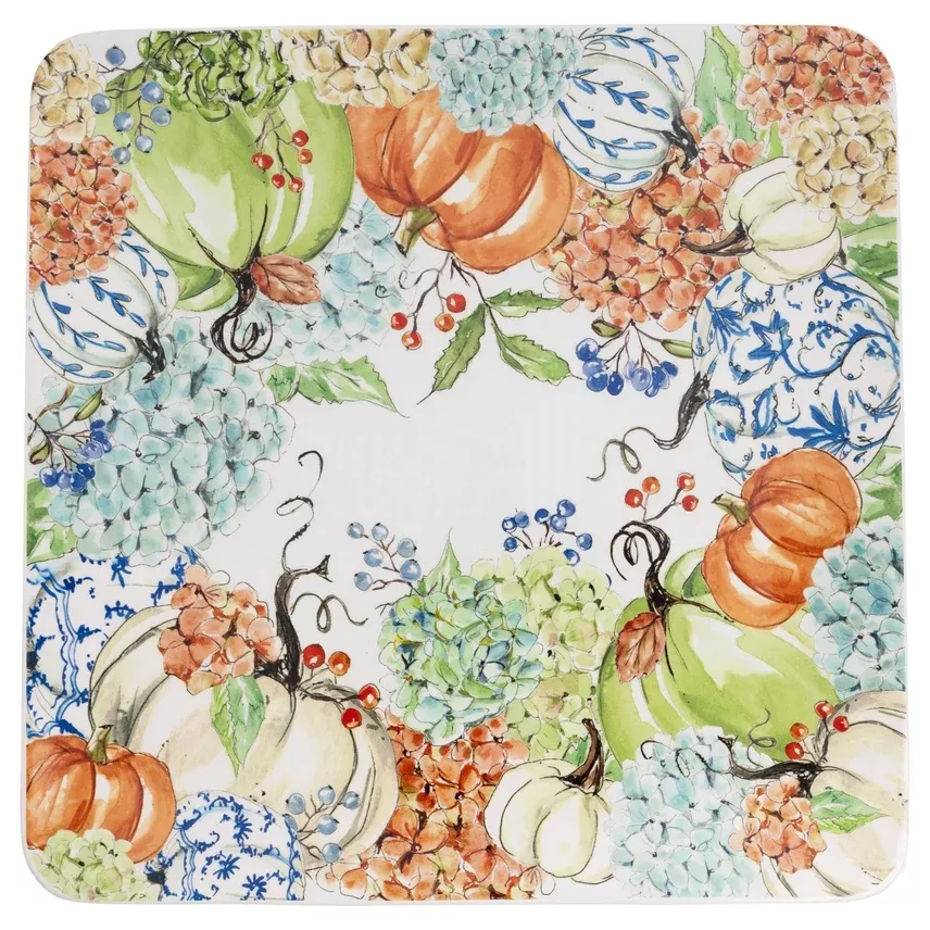 Boston International - Fall Hydrangea Square Platter