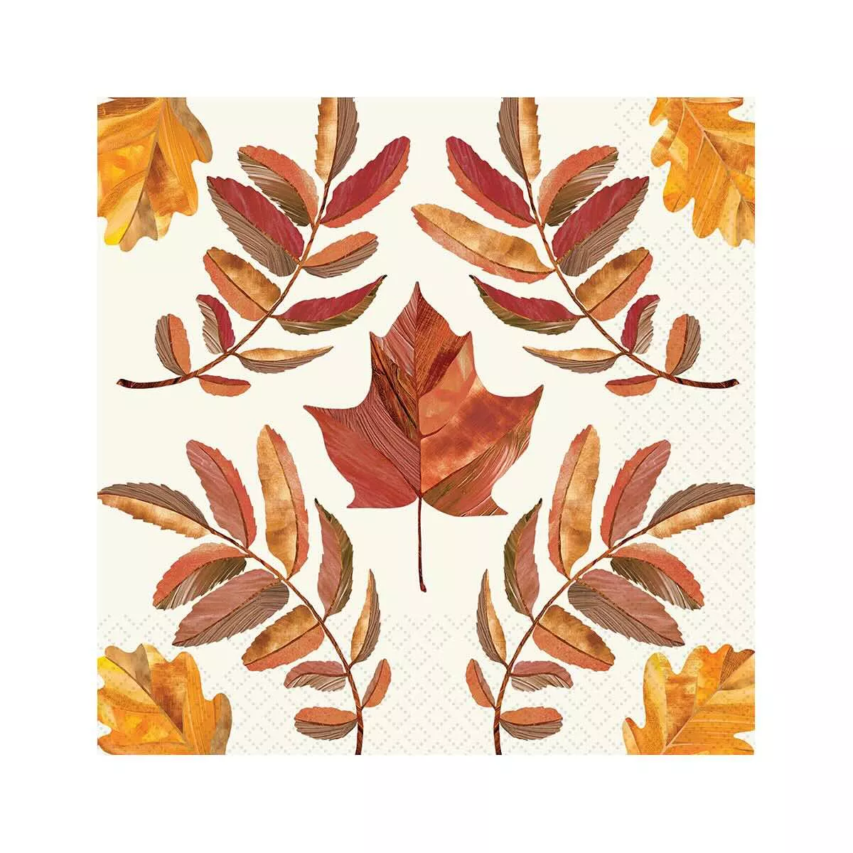 Boston International Falling Leaves Tile Cocktail Napkins