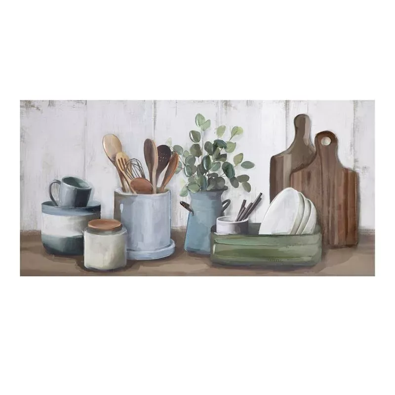 Botanical Vases Canvas Wall Art, 16x32