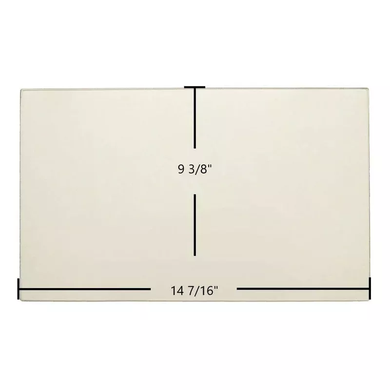 Breckwell Big E II Door Glass Replacement 14 7/16″ x 9 3/8″ High-Temperature Ceramic Glass Panel (892038)