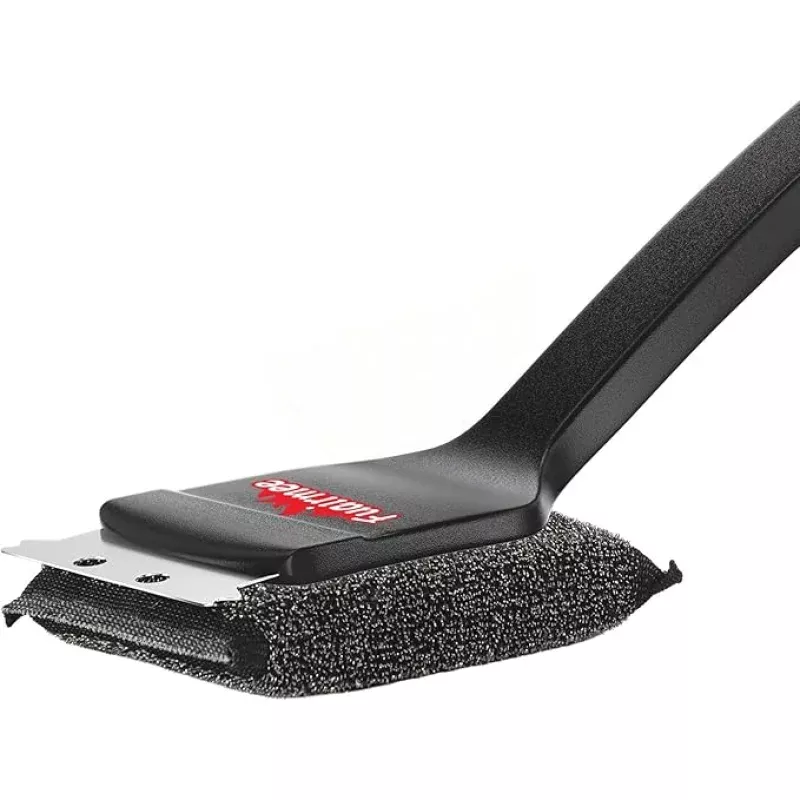 Bristle Free Grill Brush with Scraper, Efficient Cleaning, Safe Grill Accessories for Weber Gas/Stainless Steel Grates/Charcoal Grill, Gift for Dad