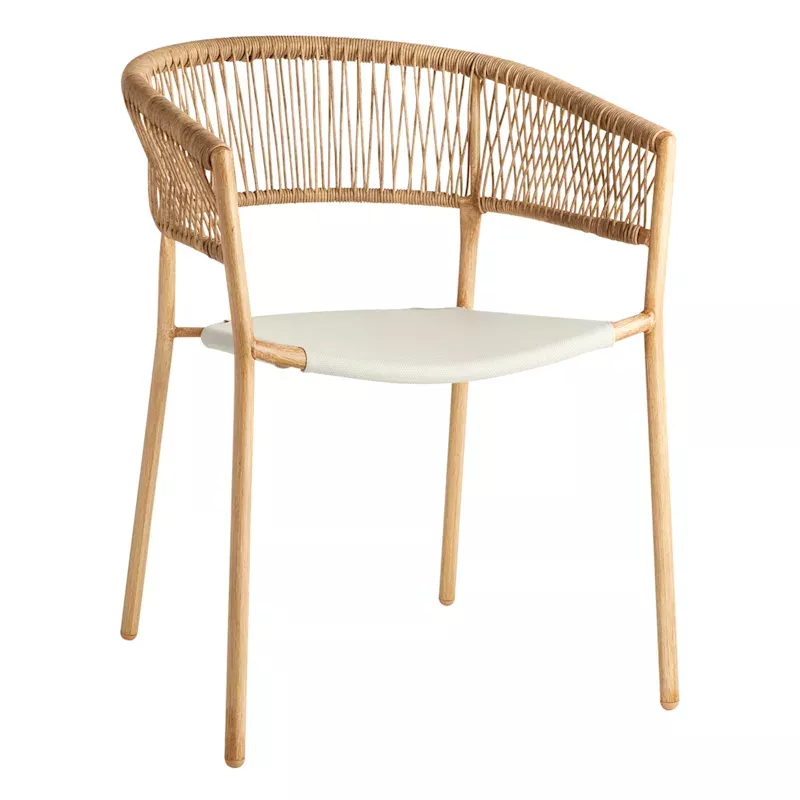 Brody Wicker Patio Chair, Natural
