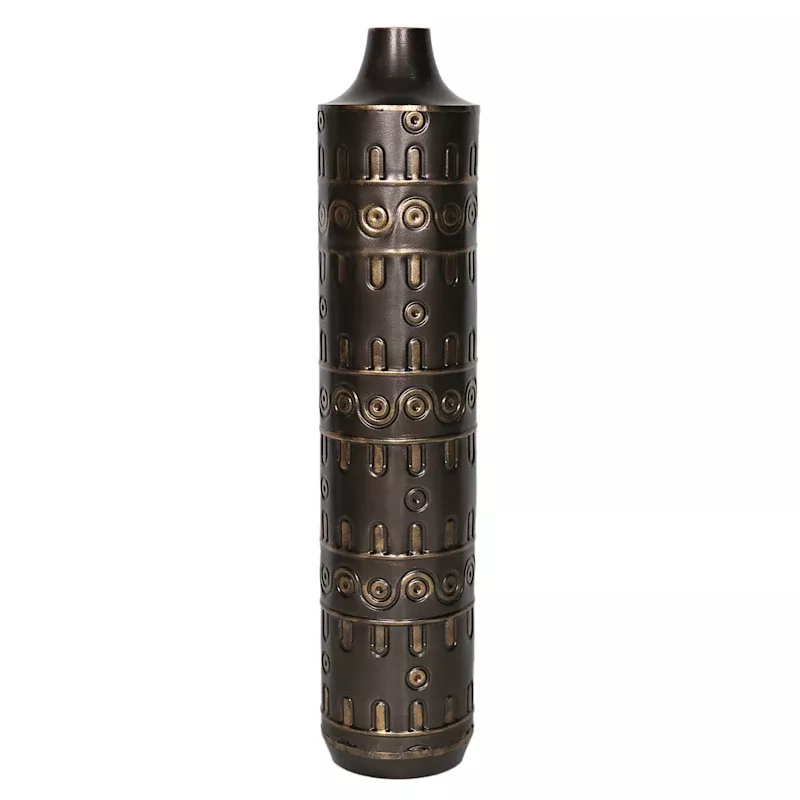 Bronze Metal Vase, 27.5"