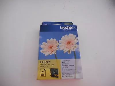 Brother LC39Y Yellow Ink Cartridge Genuine OEM sealed