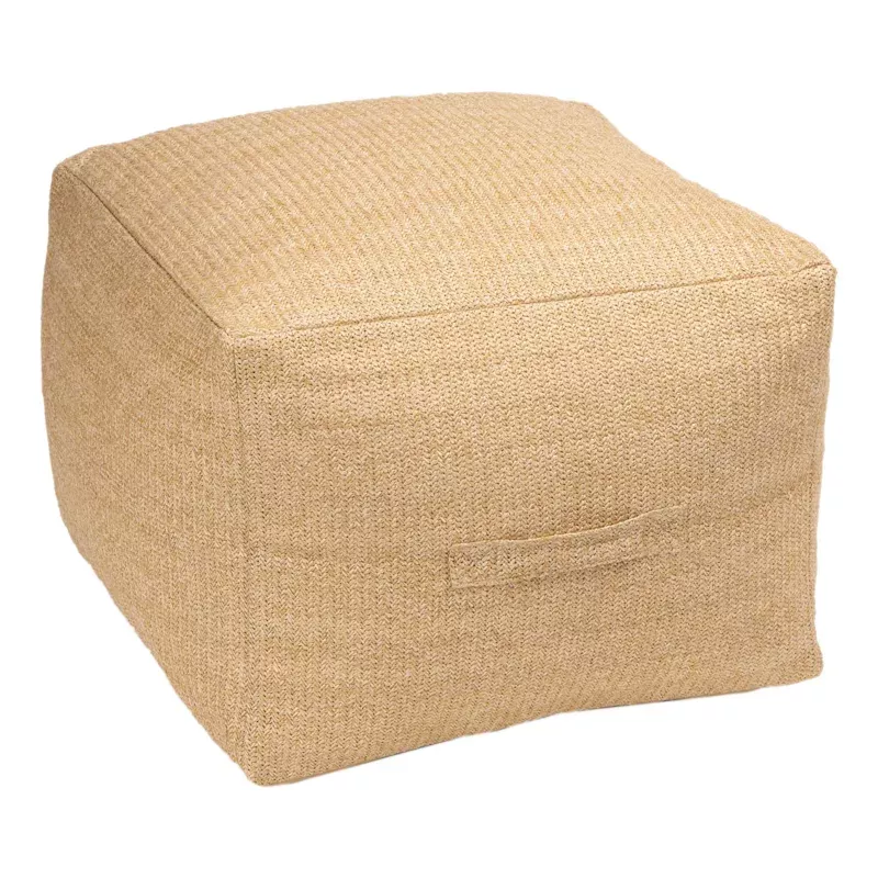 Brown Hermosa Outdoor Pouf, 20"