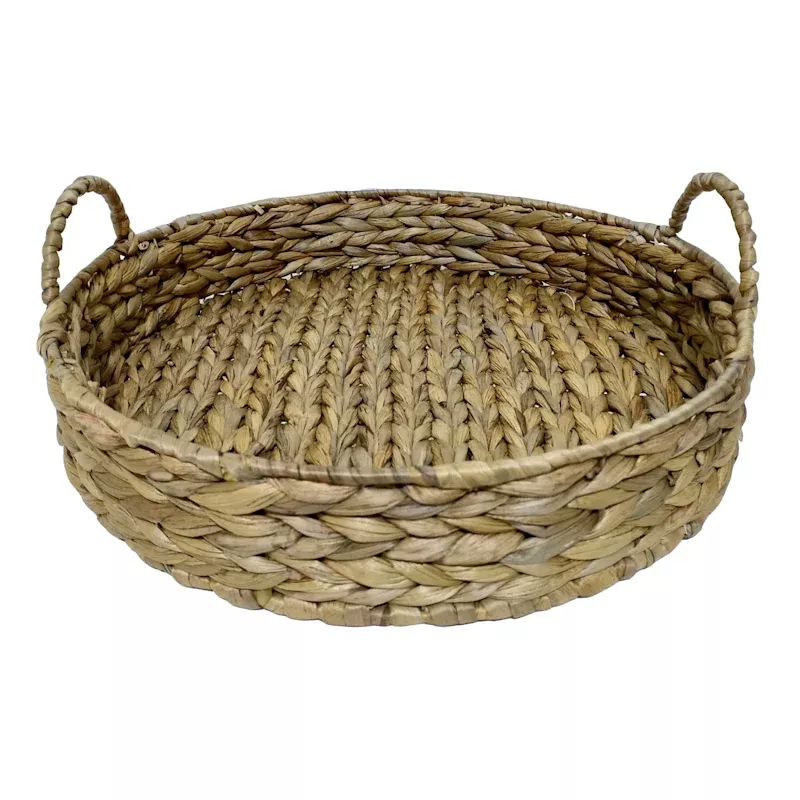Brown Wicker Tray, 14"