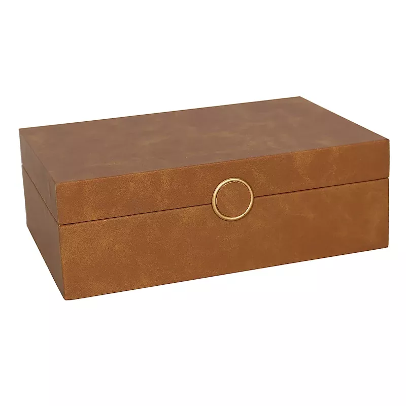 Brown Wooden Storage Box, 12x4