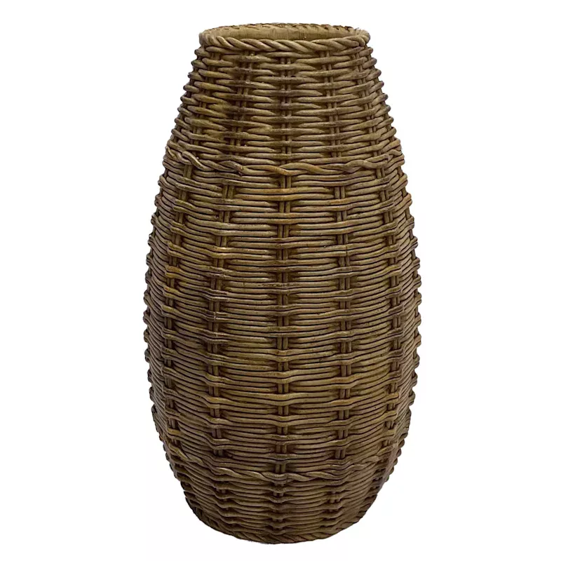 Brown Woven Vase, 9.8"