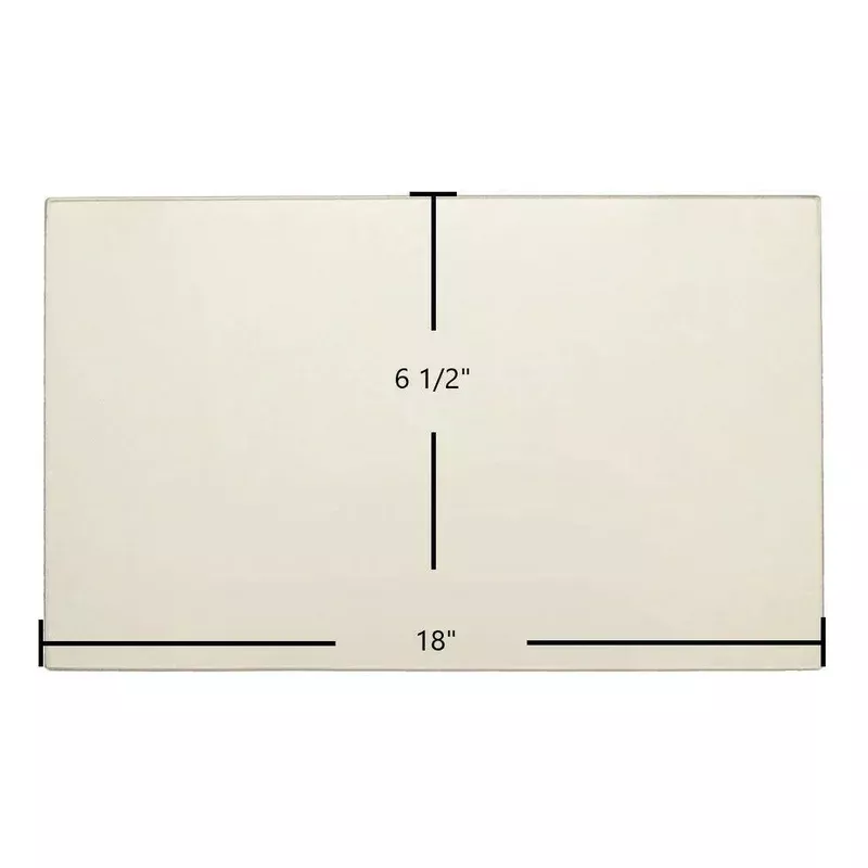Brunco Firelite Door Glass Replacement 18″ x 6 1/2″ High-Temperature Ceramic Glass Panel (1B5273)