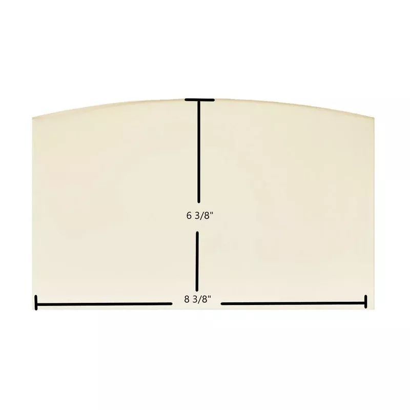 Brunco Hearthglow Archtop Door Glass Replacement 8 3/8″ x 6 3/8″ High-Temperature Ceramic Glass Panel (1B5255-A)