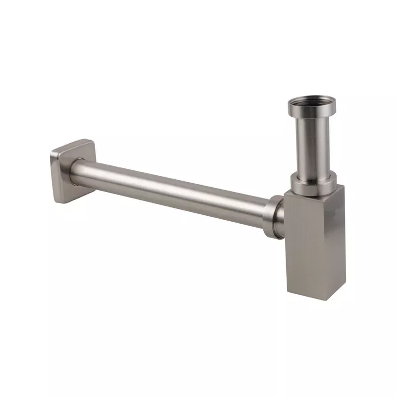Brushed Nickel Basin Bottle Trap 32mm Solid Brass