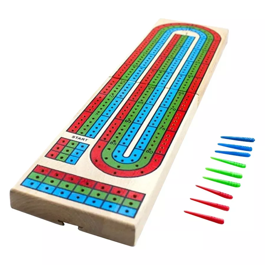 Brybelly Wooden 3 Track Cribbage Board