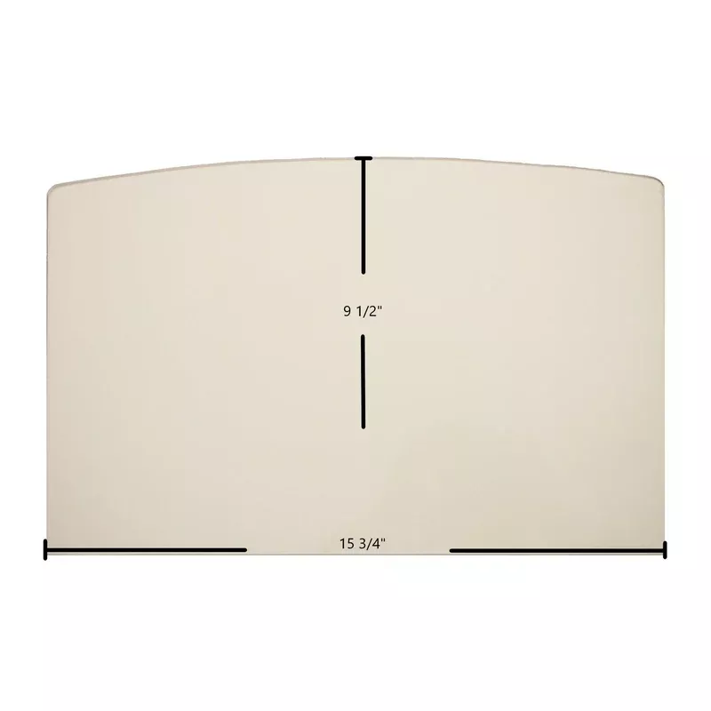 Buck Stove Models 18 20 20ZC 21 FS21 81 85 261 Door Glass Replacement 15 3/4″ x 9 1/2″ Archtop High-Temperature Ceramic Glass Panel (PG2124GL)