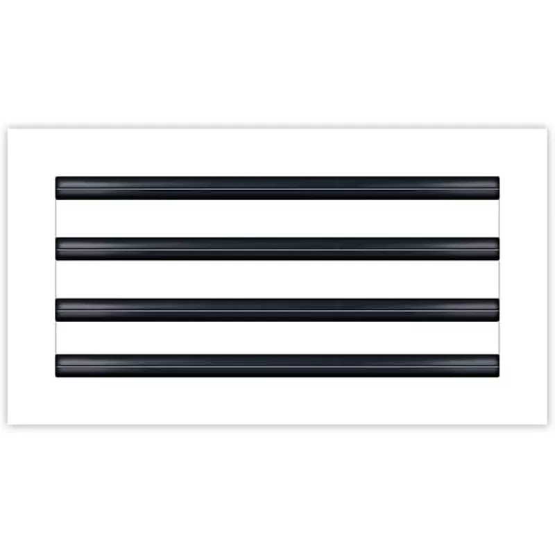 BUILDMART – 14×8 White Modern AC Vent Cover – Decorative Air Vent – Standard Linear Slot Diffuser – Register Grille for Ceiling, Walls & Floors – Texas Buildmart