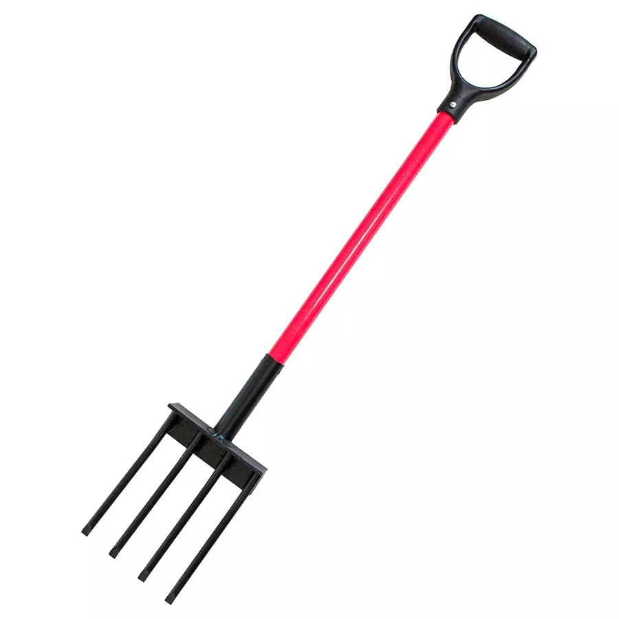Bully Tools Fiberglass D-Grip Handle Spading Fork - 7.5" - 2.125" - 43.875"