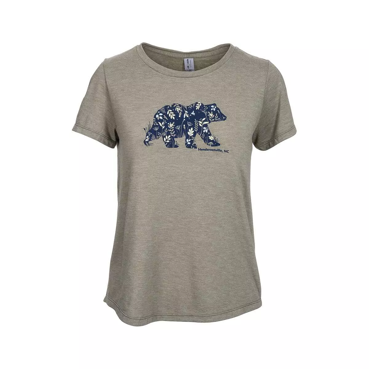 Bum Wraps Women's Hendersonville Pretty Flower Bear Short Sleeve T-Shirt