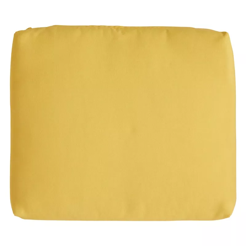 Butter Yellow Canvas Outdoor Square Seat Cushion