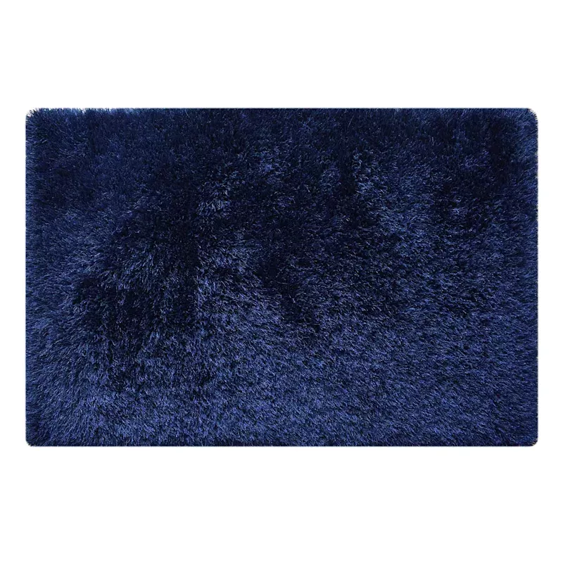 (C196) Eve Blue Shag Area Rug, 4x7