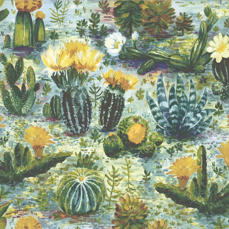 Cacti Dandelion Wallpaper