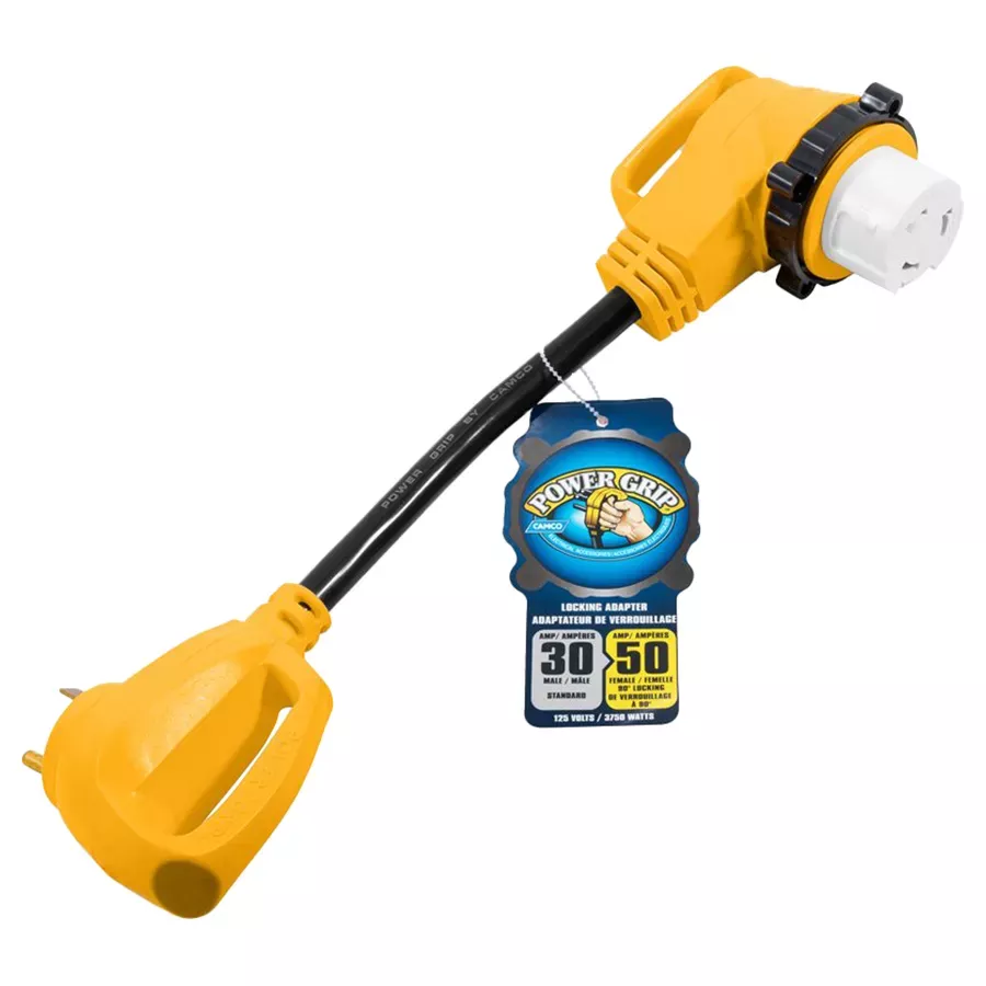 Camco 30AM/50AF Power Grip Dogbone 90M/90F-Locking Adapter - 18"